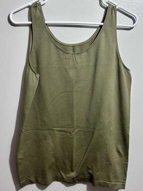 Cato Olive Green Scoop Neck Tank Top Size 18/20W (1349)